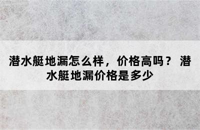 潜水艇地漏怎么样，价格高吗？ 潜水艇地漏价格是多少